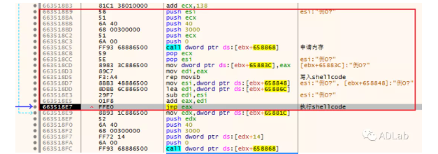 执行第二阶段的shellcode.png 执行第二阶段的shellcode.png